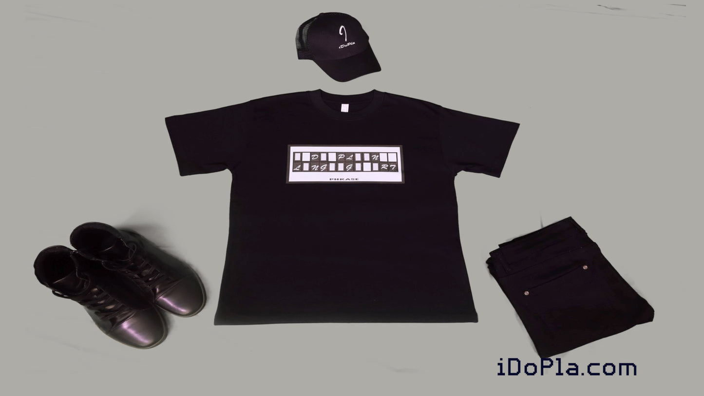 iDoPla Phrase | Black T-shirt