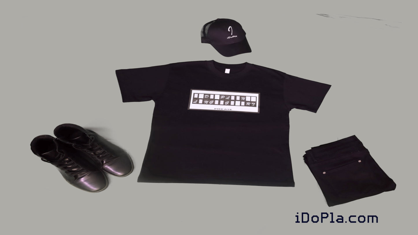 iDoPla Phrase | Black T-shirt