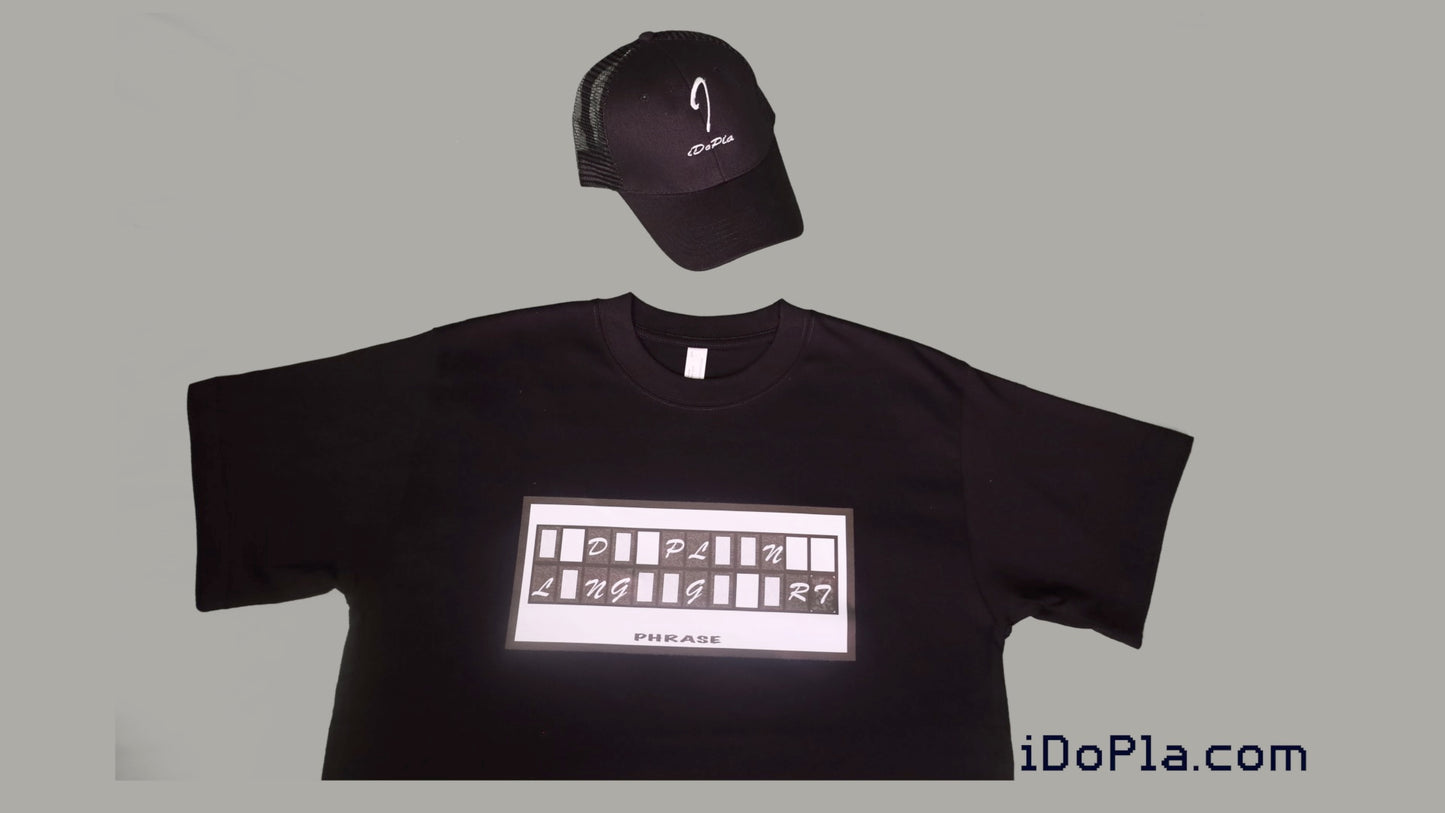 iDoPla Phrase | Black T-shirt