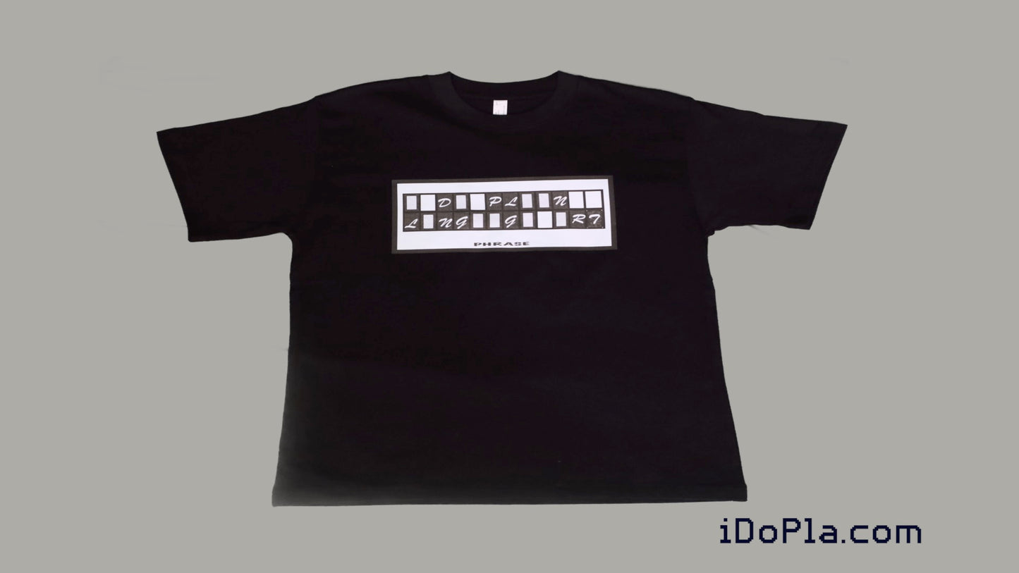 iDoPla Phrase | Black T-shirt