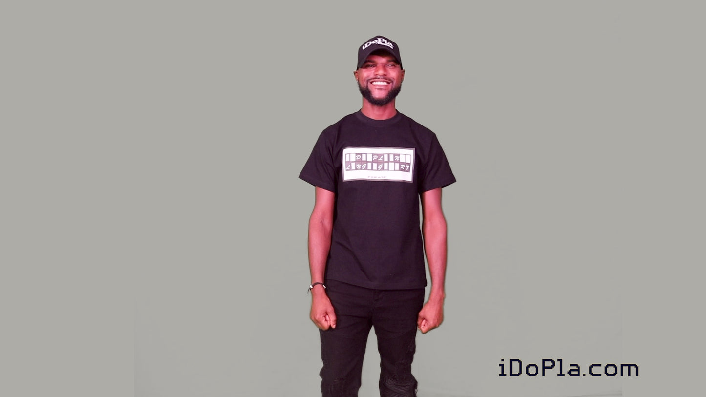 iDoPla Phrase | Black T-shirt