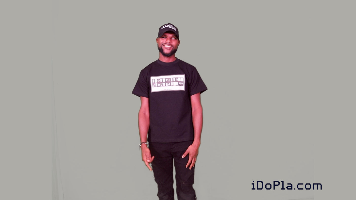 iDoPla Phrase | Black T-shirt