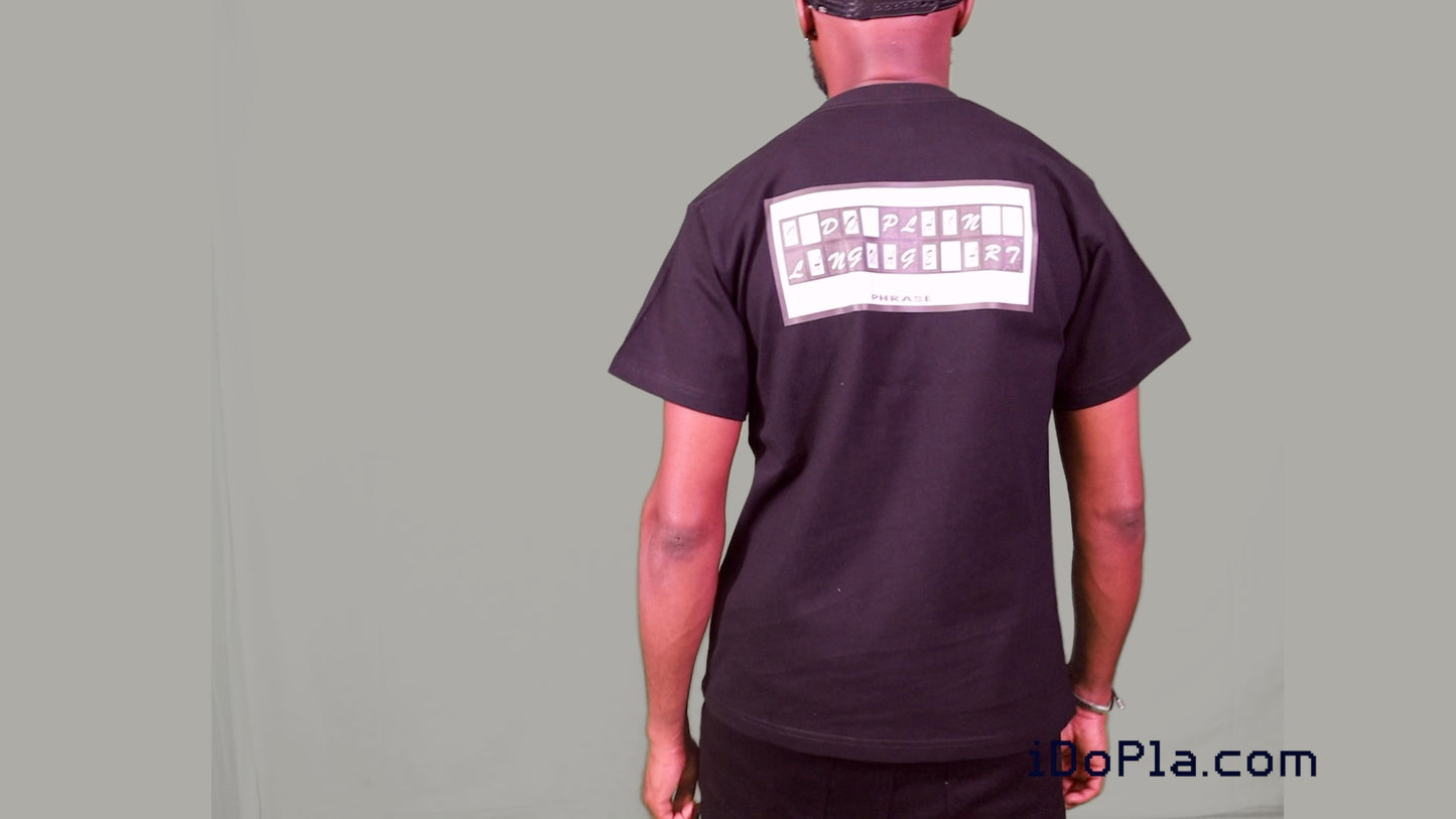 iDoPla Phrase | Black T-shirt